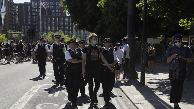 Police arrested people for a range of offences at the protest