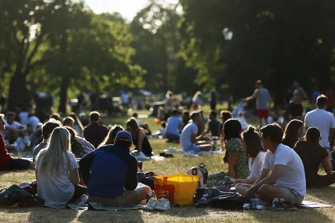 People out on Clapham Common over the weekend