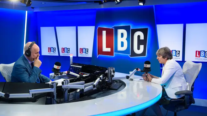 Theresa May was speaking to Iain Dale exclusively on LBC