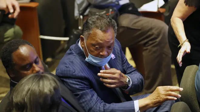 Rev. Jesse Jackson was one of many well-known faces to attend the memorial