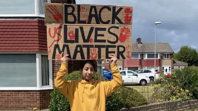 Zara Rehman has been staging solo Black Lives Matter protests