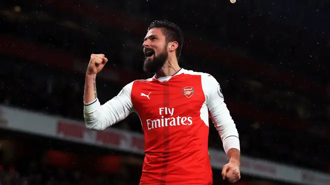 Arsenal's Olivier Giroud is a finalist in the Best Goal category