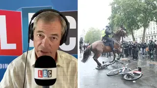 Nigel Farage baffled by lack of media criticism for clashes at protests