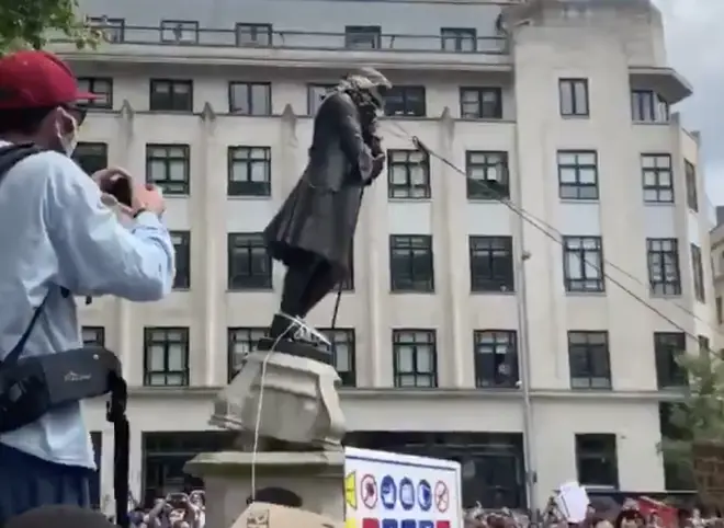 The statue was toppled by anti-racism protesters on Sunday