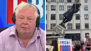Nick Ferrari was furious at the police over the toppling of the statue