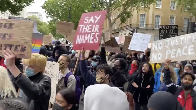 Thousands of people joined the protests in London against racism and police brutality