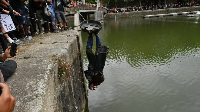 The statue was toppled over the weekend and dumped into Bristol's harbour