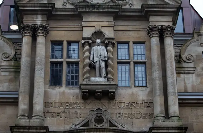 The depiction of Cecil Rhodes has been called to be removed from the front of Oriel College