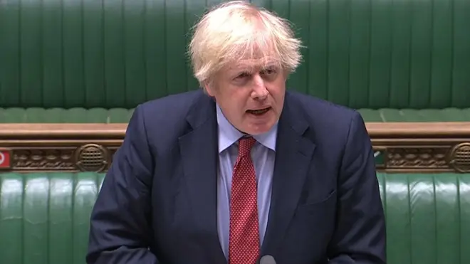 Boris Johnson speaks during Prime Minster's Questions