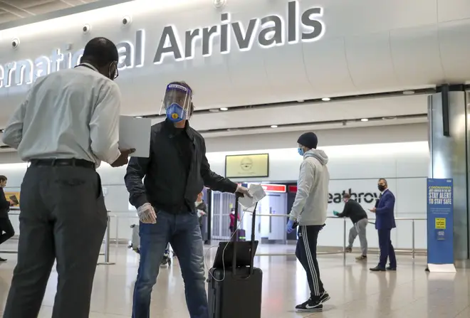 Passengers entering the UK have to self-isolate for 14 days