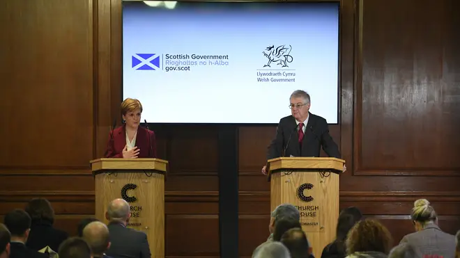 File photo: Nicola Sturgeon and Mark Drakeford said it would be “extraordinarily reckless” to leave the transition period at the end of this year