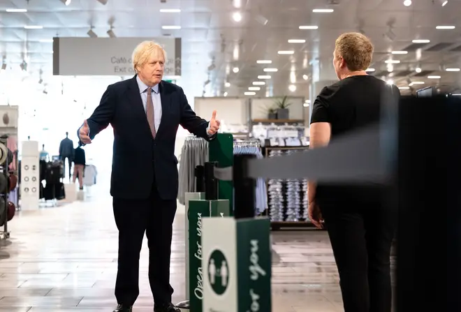Boris Johnson has called for an urgent review ahead of shops reopening on Monday