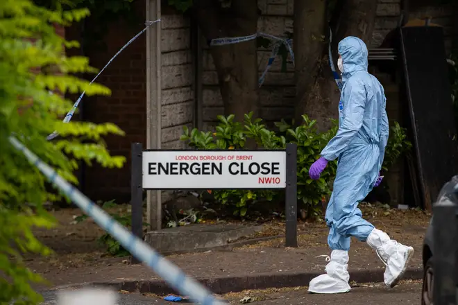 The toddler was shot in Energen Close, Harlesden, on 3 June