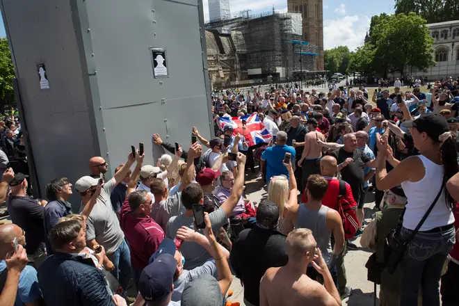 Right wing protestors congregated in London over the weekend