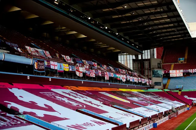 Aston Villa fans were asked to send in their flags for display in Villa Park