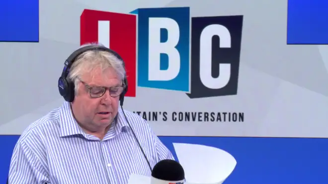 Nick Ferrari reads out the 5 word response from Jacob Rees-Mogg
