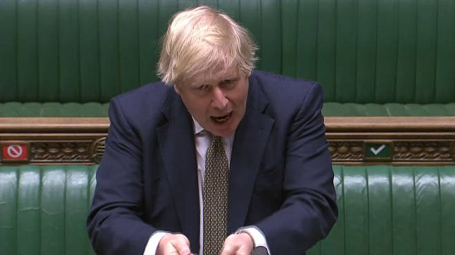 Boris Johnson confirmed the news in the commons today