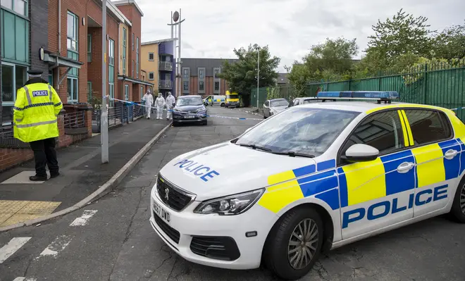 The shooting happened on Caythorpe Street in Moss Side, Manchester, on Sunday morning