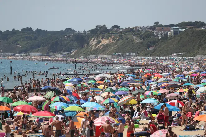 Crowds on Bournemouth beach have caused concern among locals