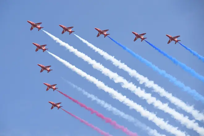 File photo: The Red Arrows will perform a fly-past in North Yorkshire