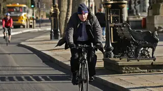 Boris Johnson on the cycle superhighway