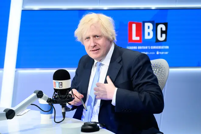 Boris Johnson was speaking exclusively to LBC