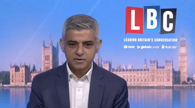 On LBC's Speak to Sadiq, the Mayor responded to accusations of failing London