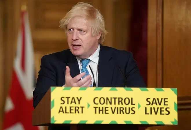 Boris Johnson was speaking at the government's coronavirus press briefing