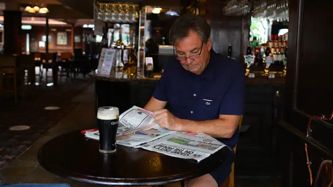 Andrew Slawinski, 54, enjoyed a pint of Guinness