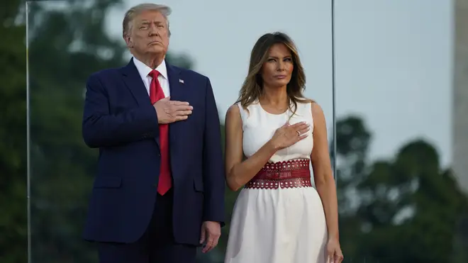 Donald Trump and Melania at the Fourth of July events