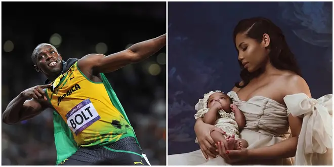 Usain Bolt has shared the first pictures of his baby girl