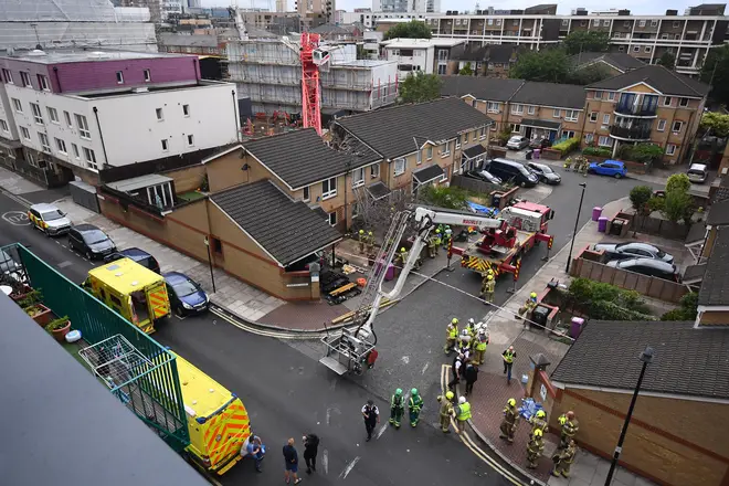 Emergency services at the scene on Wednesday afternoon