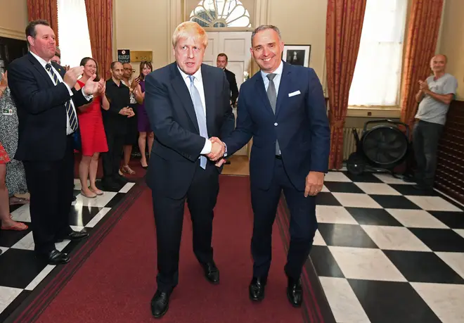 Sir Mark Sedwill with Boris Johnson