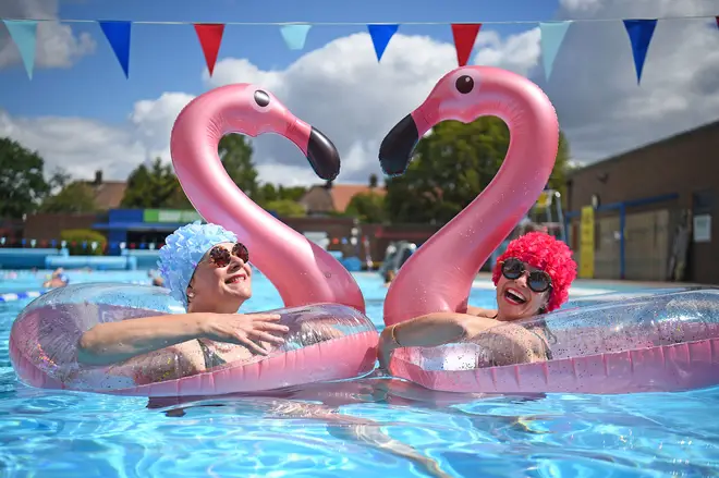 Swimmers returned to Charlton Lido and Lifestyle Club in London on Saturday