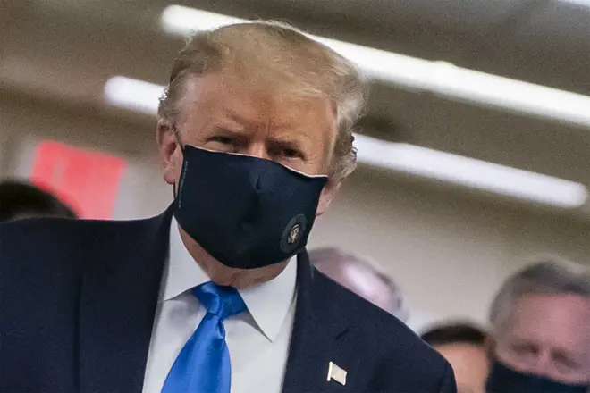 Trump has never been publicly seen wearing a mask before