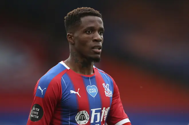 Crystal Palace player Wilfried Zaha was sent several racist messages