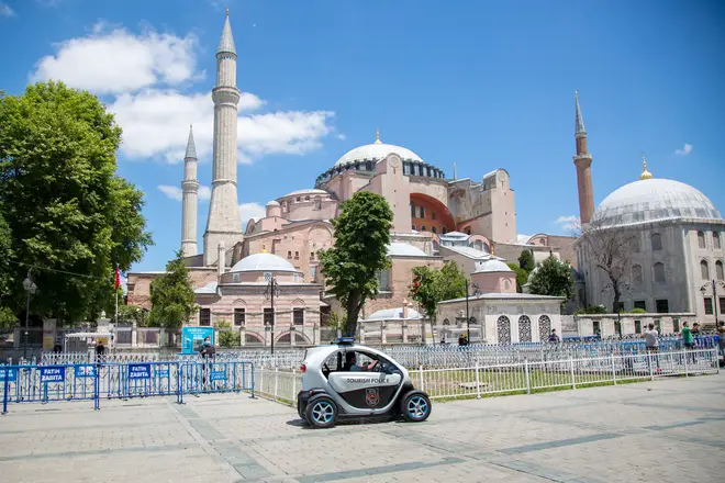 The colossal Santa Sophia cathedral was turned into a mosque after the Ottomans conquered the city in 1453