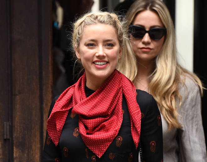 Amber Heard attending the trial in London