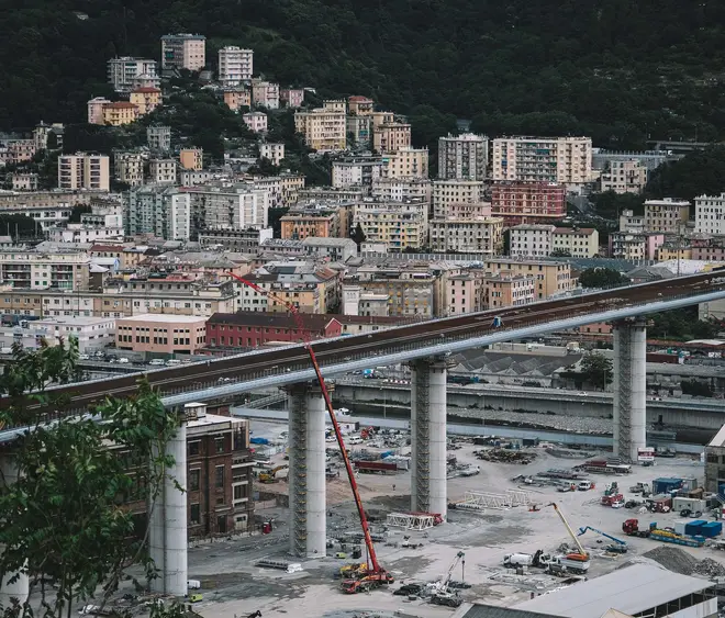 The new bridge, to replace the Morandi Bridge, was completed in April