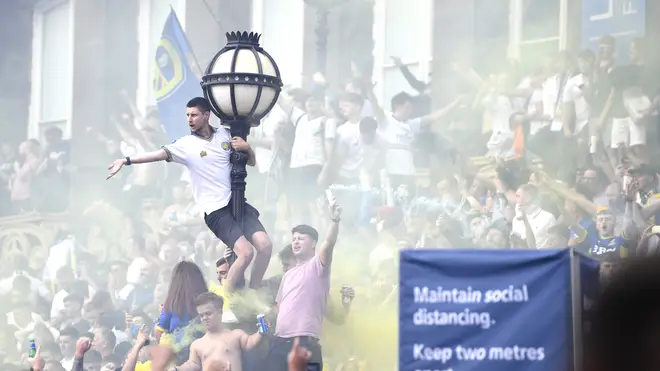 Leeds fans started an online fund to repair cars damaged by the jubilant fans