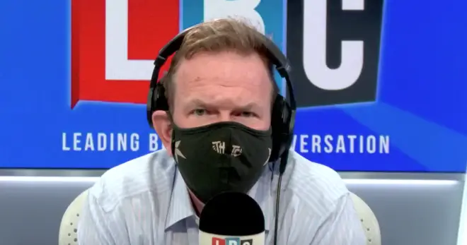 James O'Brien wore his facemask to show it's not a big deal