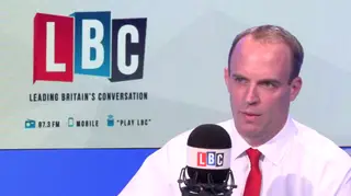 Dominic Raab answered listener's questions during an exclusive LBC phone-in