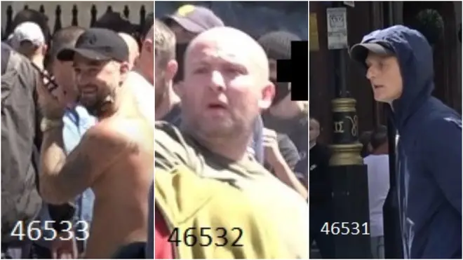 Officers are seeking these men after incidents in London