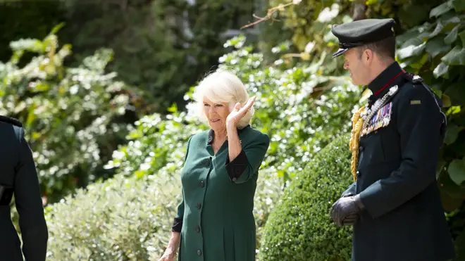 Camilla accepted the honour in the second half of the ceremony