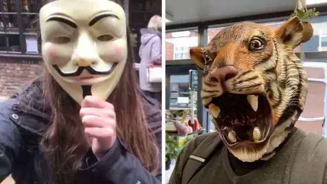 Would shopkeepers be happy with a Guy Fawkes or Tiger King mask?