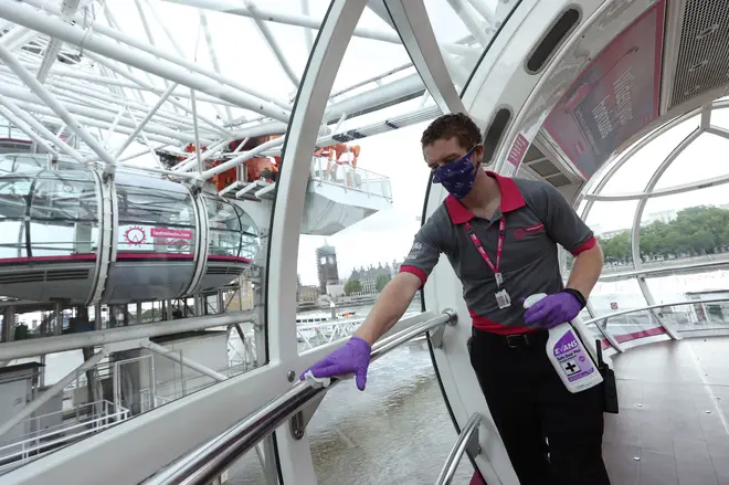 Hygiene will be front and centre at the London Eye