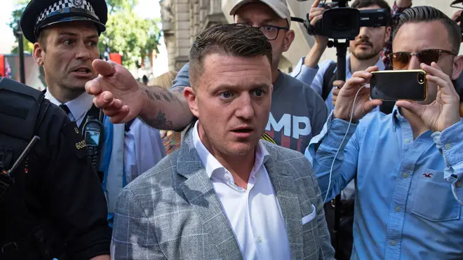 Tommy Robinson flees abroad claiming his family are 'no longer safe in the UK' following arson
