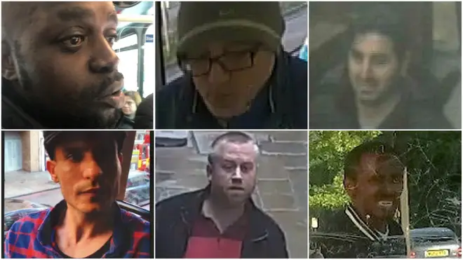 Police want to identify these men over a series of sexual assaults on buses