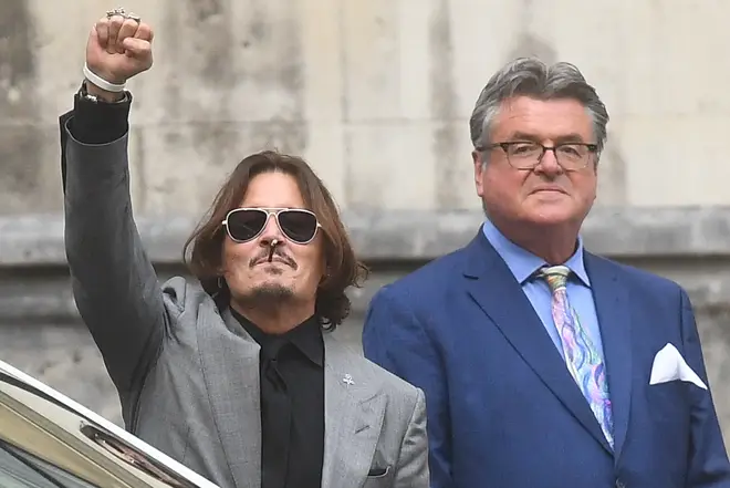 Johnny Depp leaves the High Court in London following the final day of hearings in his libel case against the publishers of The Sun