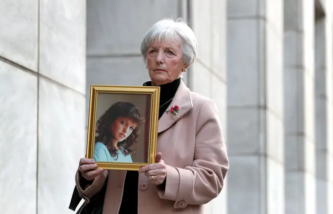 Marie McCourt, mother of Helen McCourt, after she gave evidence at a Parole board hearing